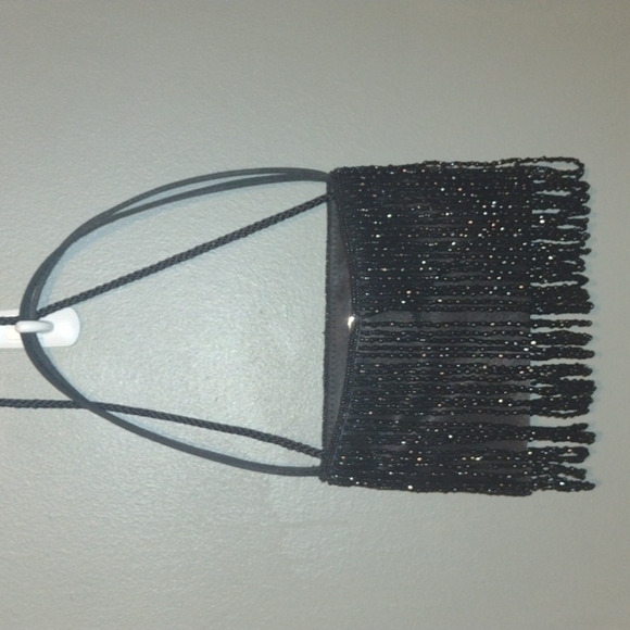 Vintage Cache evening purse black beaded small - Picture 2 of 10